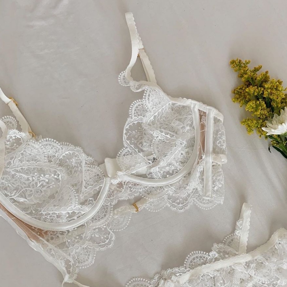 FOREVER BRA For Love and Lemons RARE White VS Wedding Bridal Collection